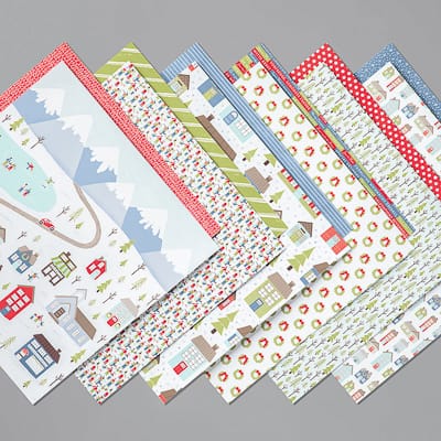 Designerpapier Adventsstädtchen