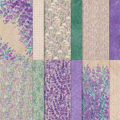 Designerpapier 12’’ X 12’’ (30,5 X 30,5 Cm) Lavendelblüte
